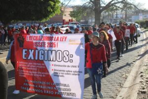 Manifestación contra Ley del ISSSTE